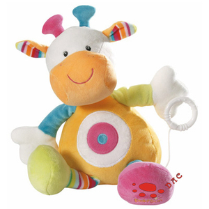 Plush Soft Cow Baby Rattle Toy