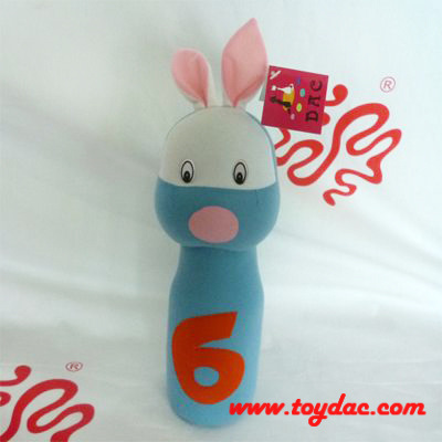 Stuffed soft color rabbit toy