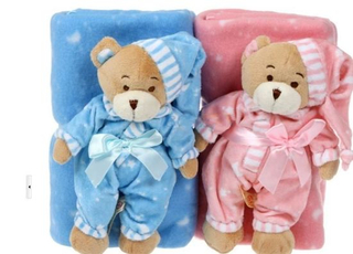 Plush Soft Baby Bear Blanket