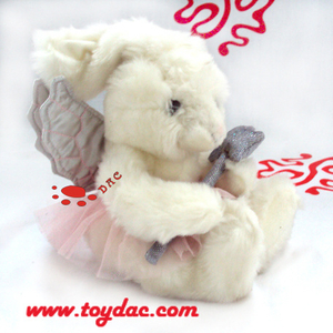 Plush Angel White Rabbit Toy
