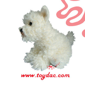 Plush Small White Dog Toy