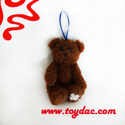 Plush Red Bear with T-Shirt Toy for Holiday