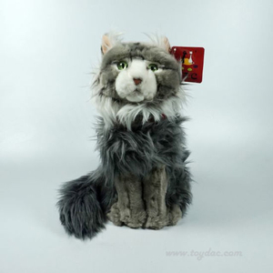 Plush grey Wild Animal toy Cat 
