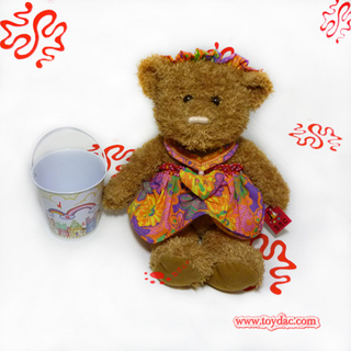 Plush Teddy Bear with Cotton Dressed