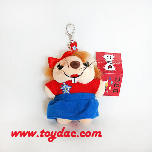 Plush Christmas Reindeer Key Ring