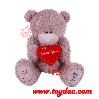 Plush Red Heart Valentine Bear Toy