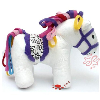 Stuffed Color White Horse Toy