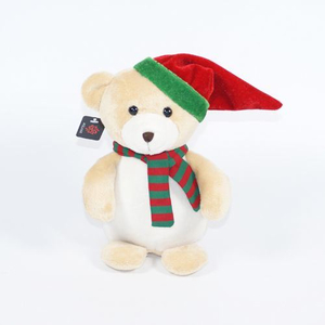 Plush Cap Bear Christmas Ornament